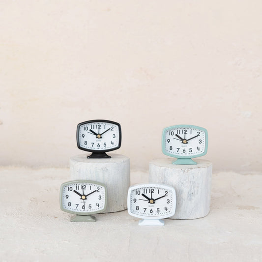Mini Metal Footed Alarm Clock | 4 Colors
