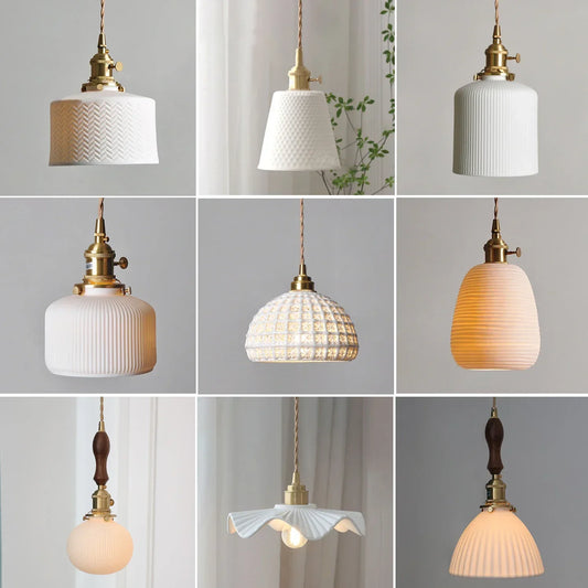 Japanese Ceramic Pendant Light