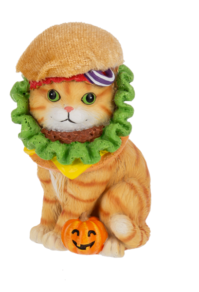 Halloween Food Costume Cat Figurines | 3 Styles