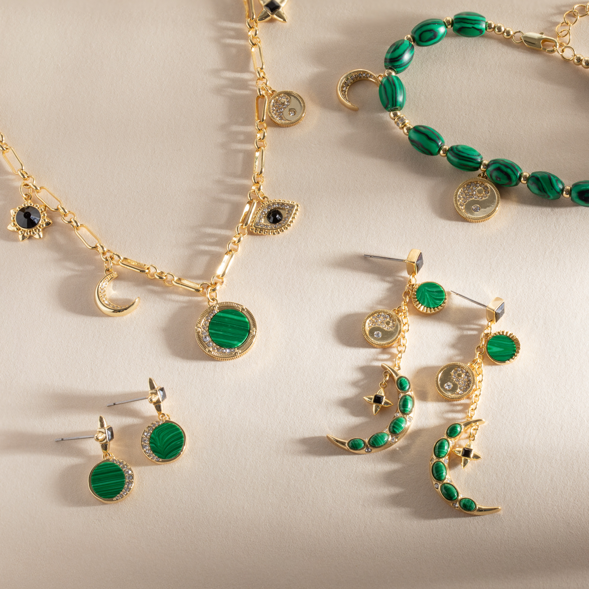 Malachite Charm Bracelet