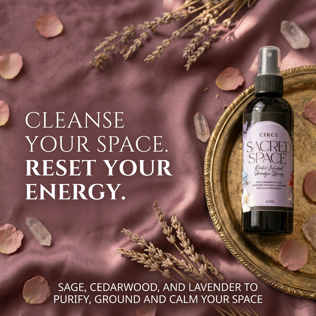 Sacred Space Smudge Spray – 4 oz Cleansing & Purifying Mist
