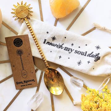 Golden Ray Sun Spoon - Brass