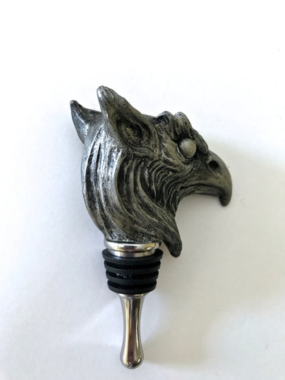 Griffin Winestopper, Hand Sculpted Resin,  Mythic Fantasy Art Barware | Legendary Creature Bottle Stopper | Fantasy Wine and Barware Gift