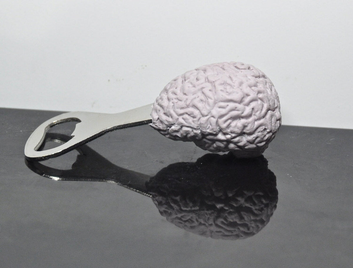 Brain Bottle Opener, Hand Painted Resin | Gothic Medical Decor, Anatomy Brain Bottle Opener |Fantasy Gothic Wine and Barware Gift