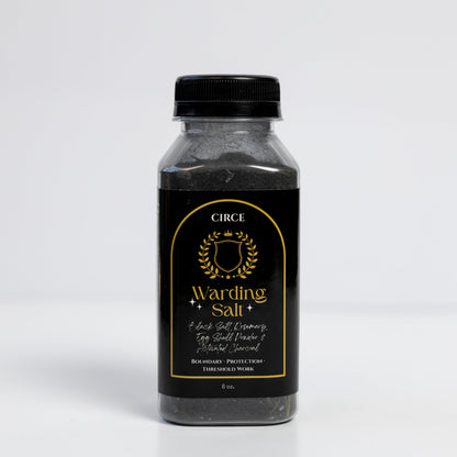 Warding Salt – Ritual Protection Blend with Black Salt, Rosemary & Activated Charcoal (8 oz)
