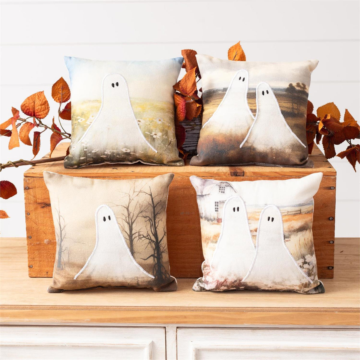 Ghost Landscape Mini Throw Pillows | 4 Styles