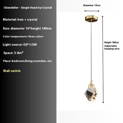 All Copper Light Luxury Crystal Chandelier