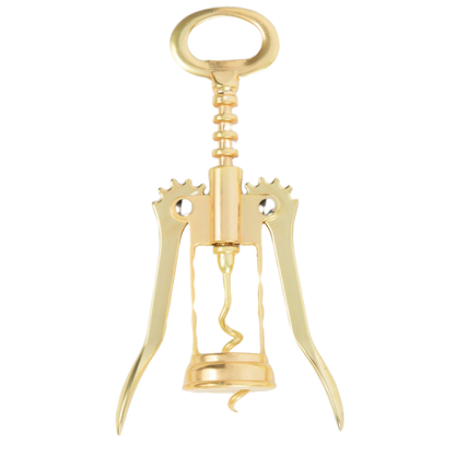 Gold Corkscrew Winged Wine Opener 