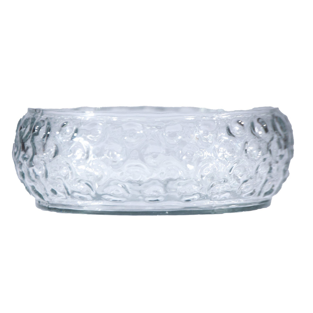 Hand-Blown Glass Inverted Hobnail Bowl