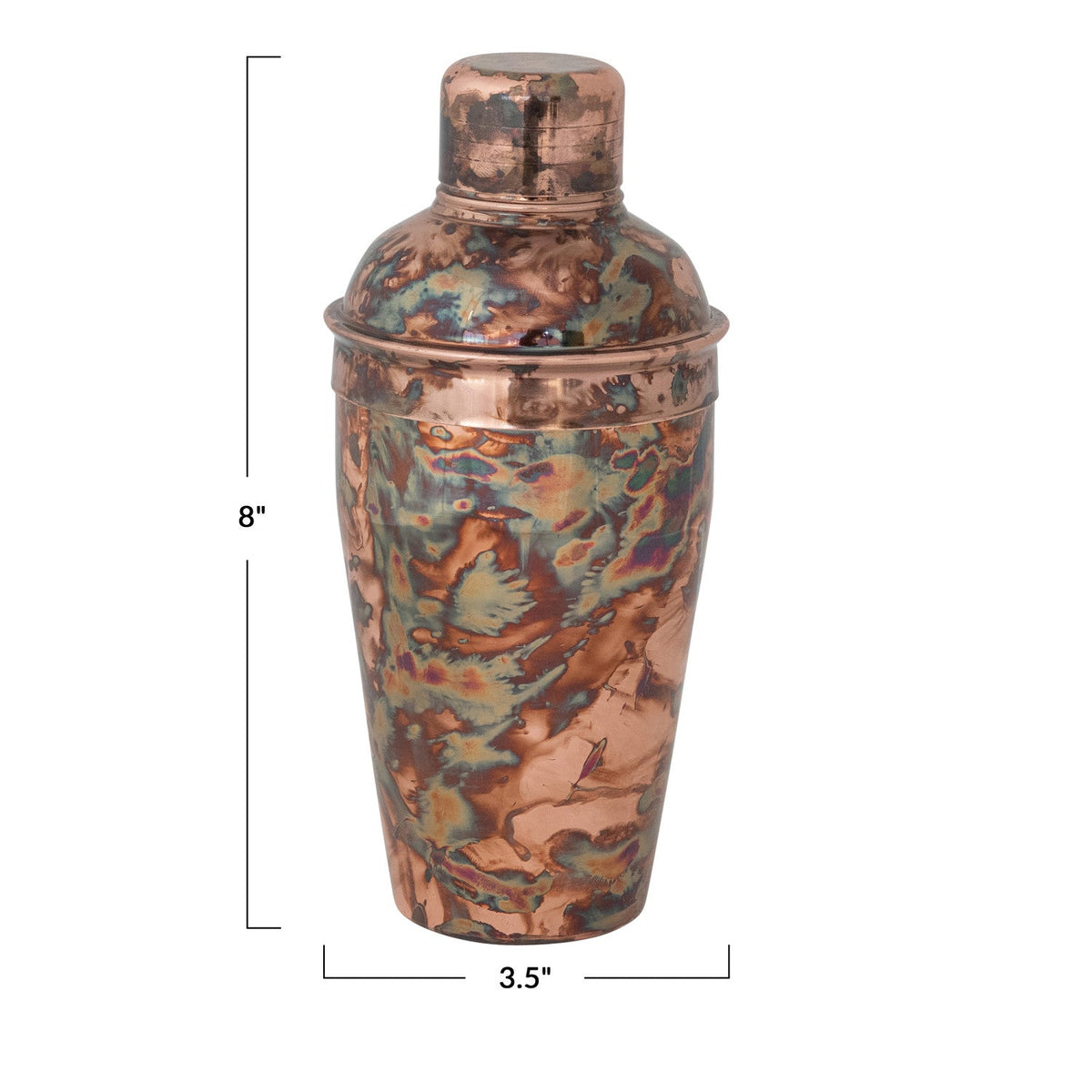 Oxidized Copper Cocktail Shaker