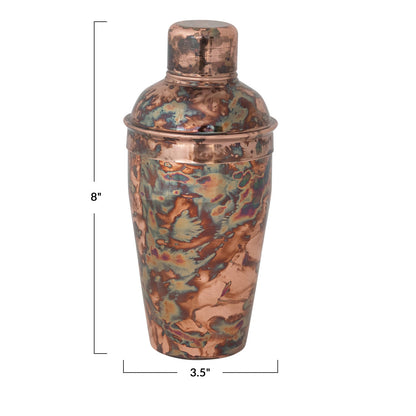 Oxidized Copper Cocktail Shaker