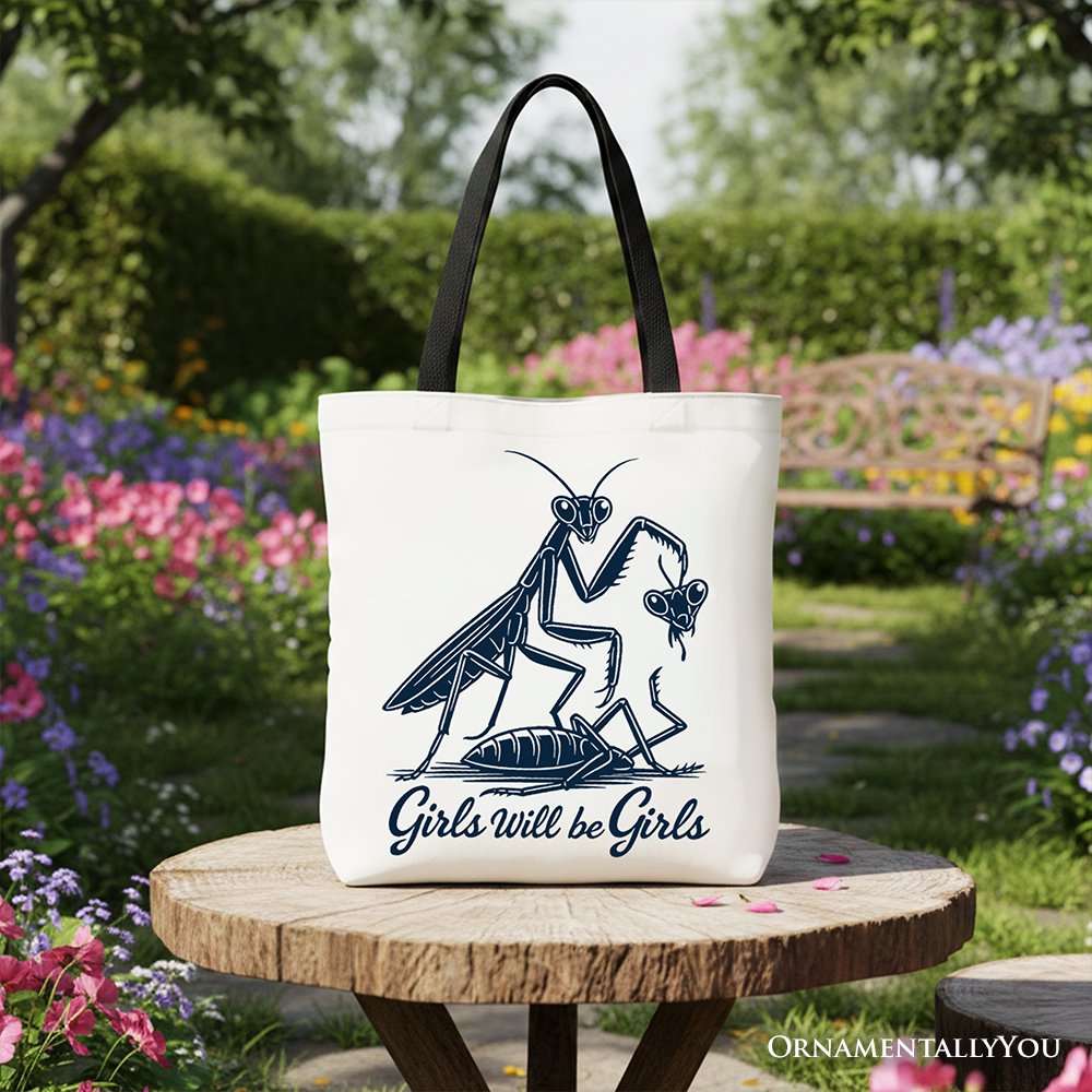 Girls Will Be Girls Mantis Tote Bag