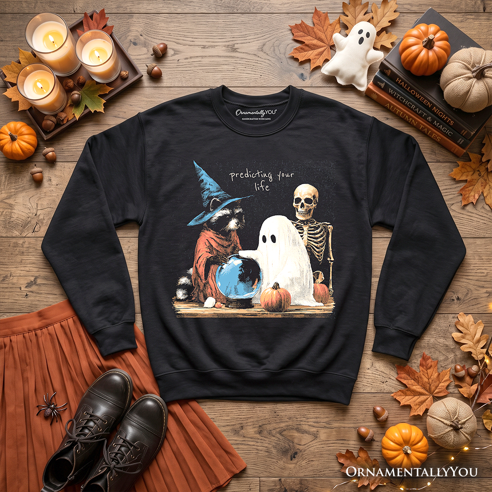 Predicting Your Life Witch Raccoon Sweatshirt