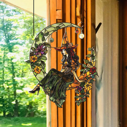 Green Witch Moon Sun Catcher