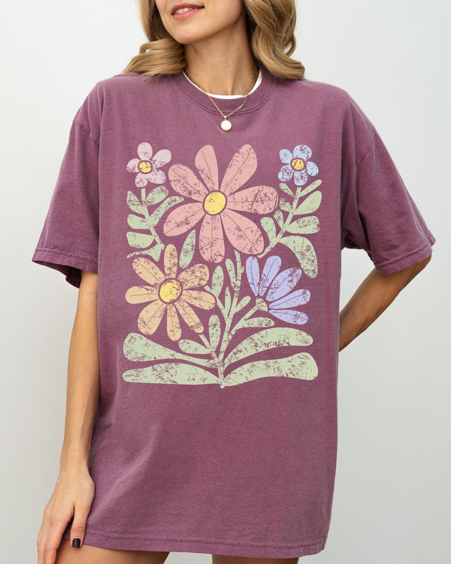 Groovy Abstract Flowers T-Shirt