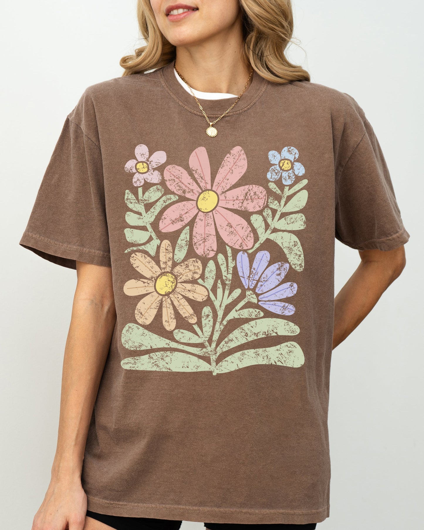 Groovy Abstract Flowers T-Shirt