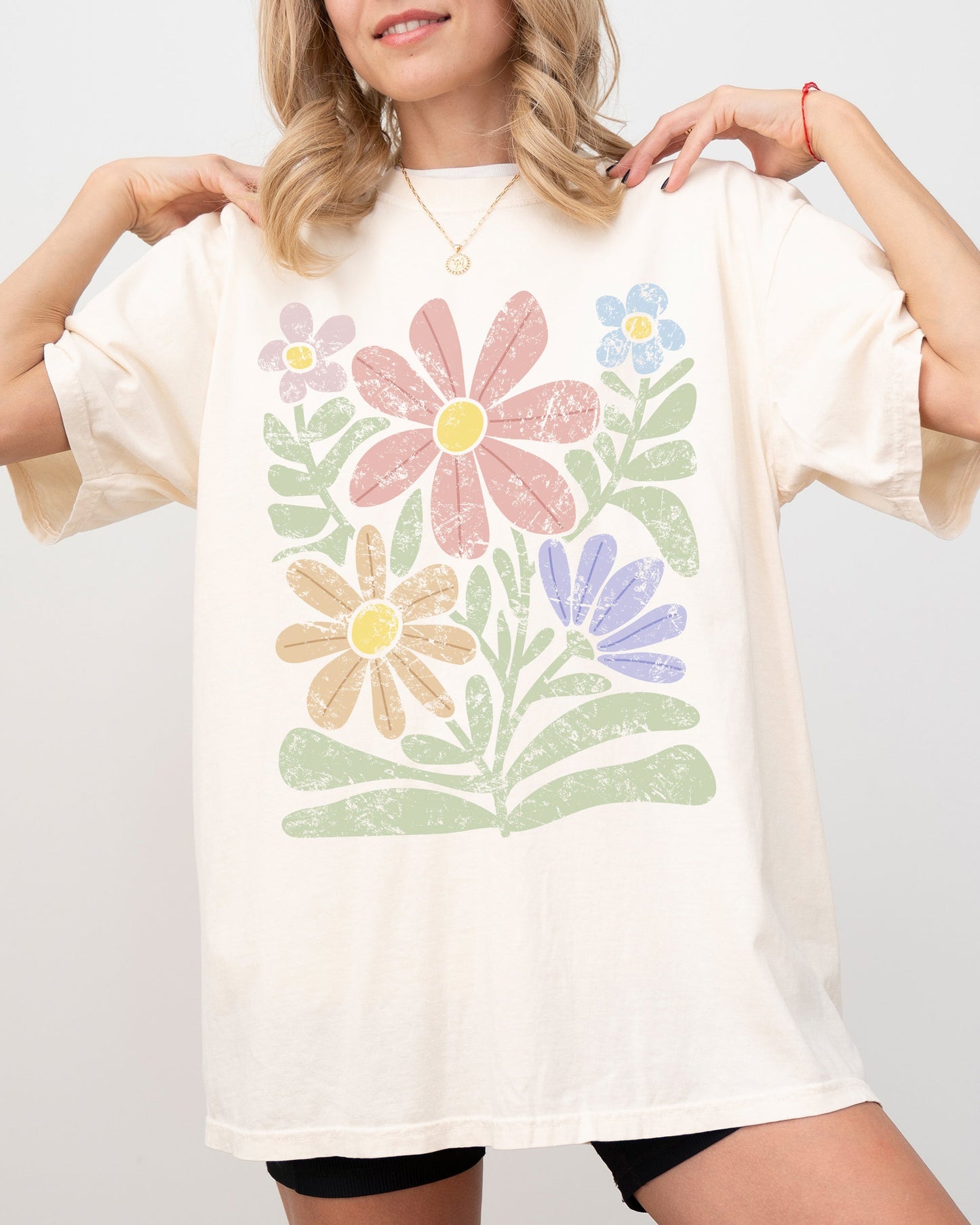 Groovy Abstract Flowers T-Shirt