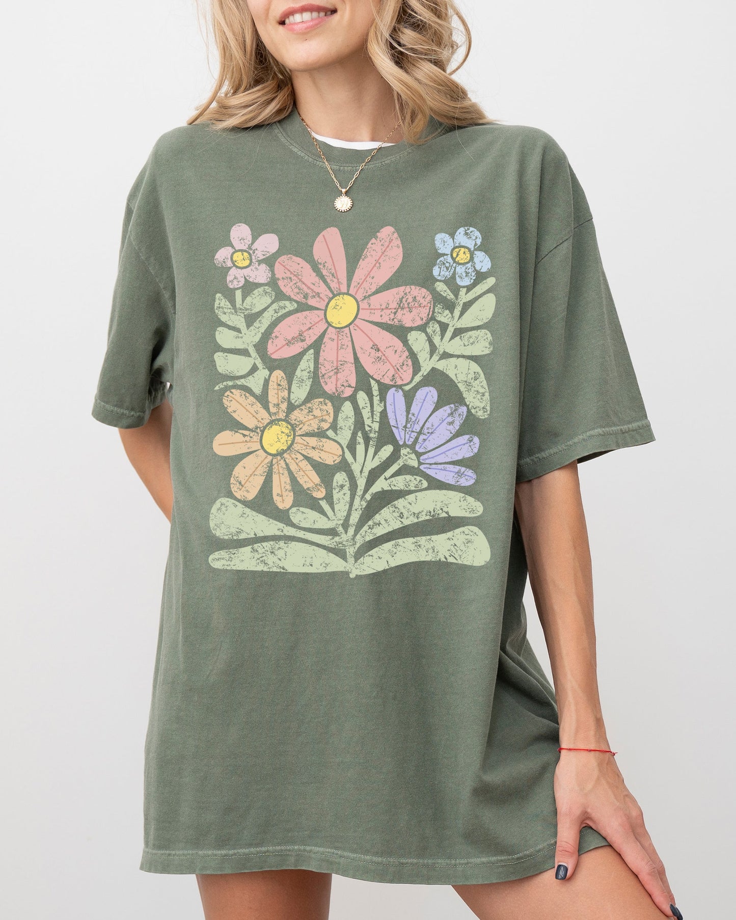 Groovy Abstract Flowers T-Shirt