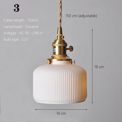 Japanese Ceramic Pendant Light