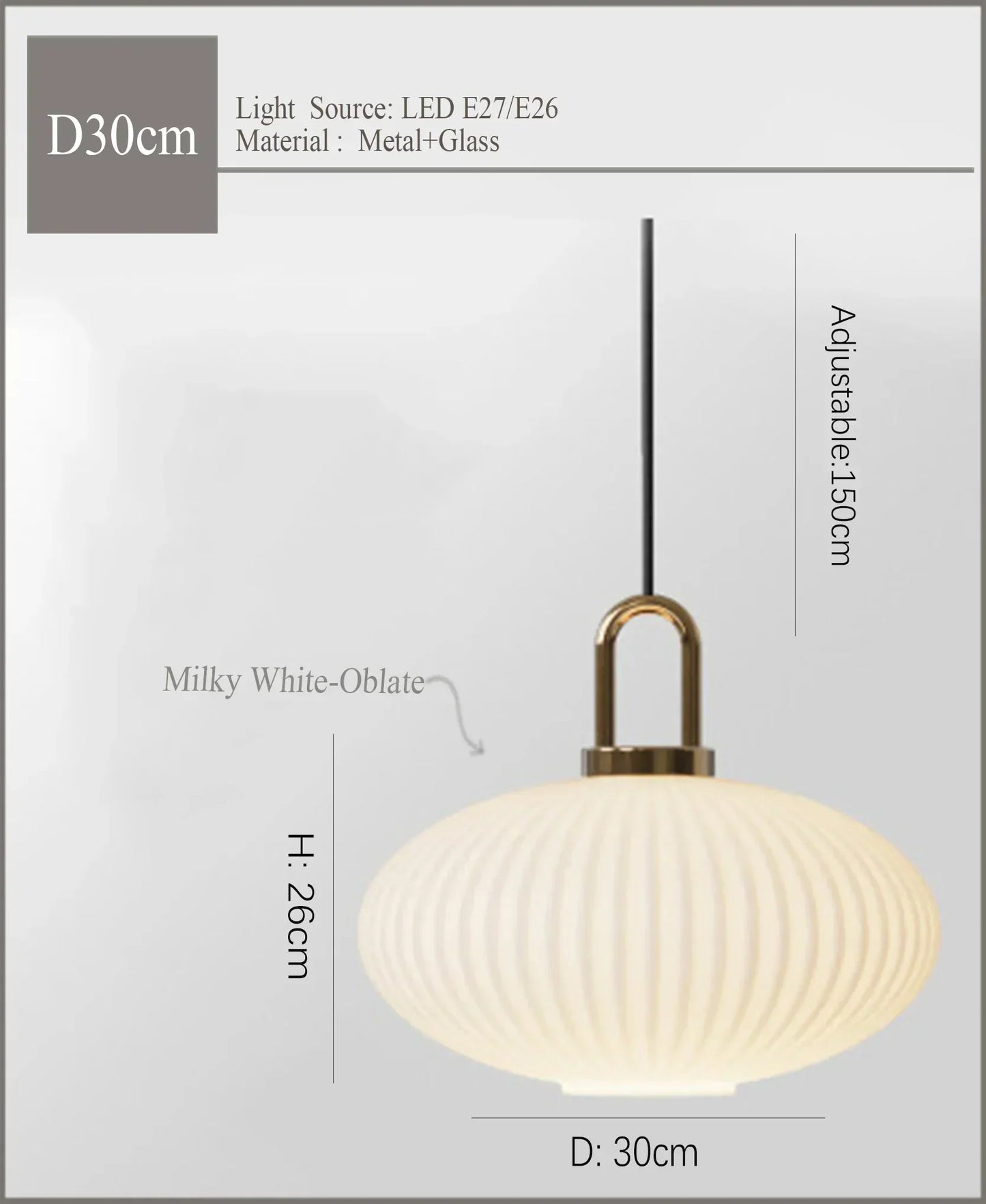 Japanese Glass Pendant Light