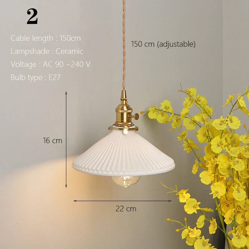 Japanese Ceramic Pendant Light