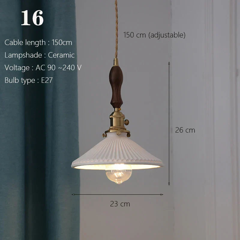 Japanese Ceramic Pendant Light