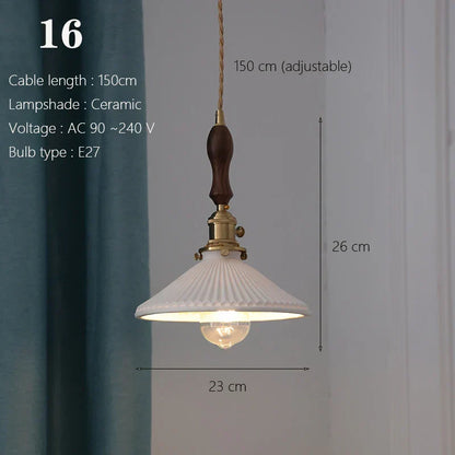 Japanese Ceramic Pendant Light
