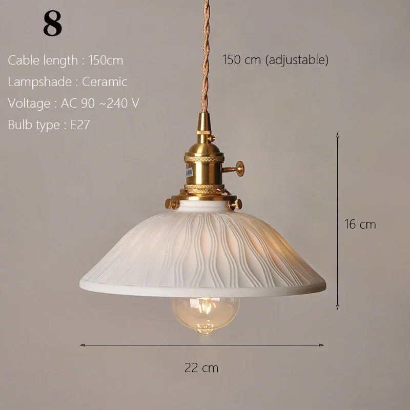 Japanese Ceramic Pendant Light