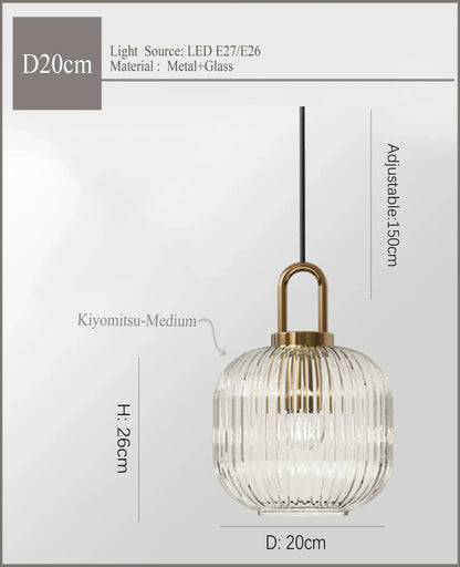 Japanese Glass Pendant Light
