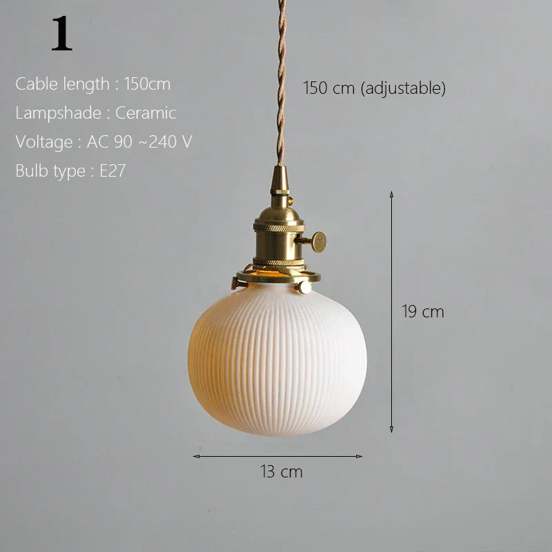 Japanese Ceramic Pendant Light