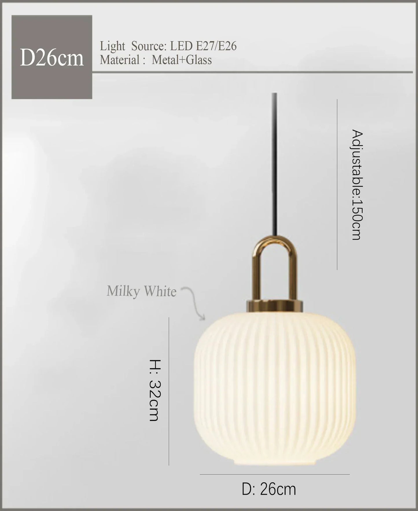 Japanese Glass Pendant Light