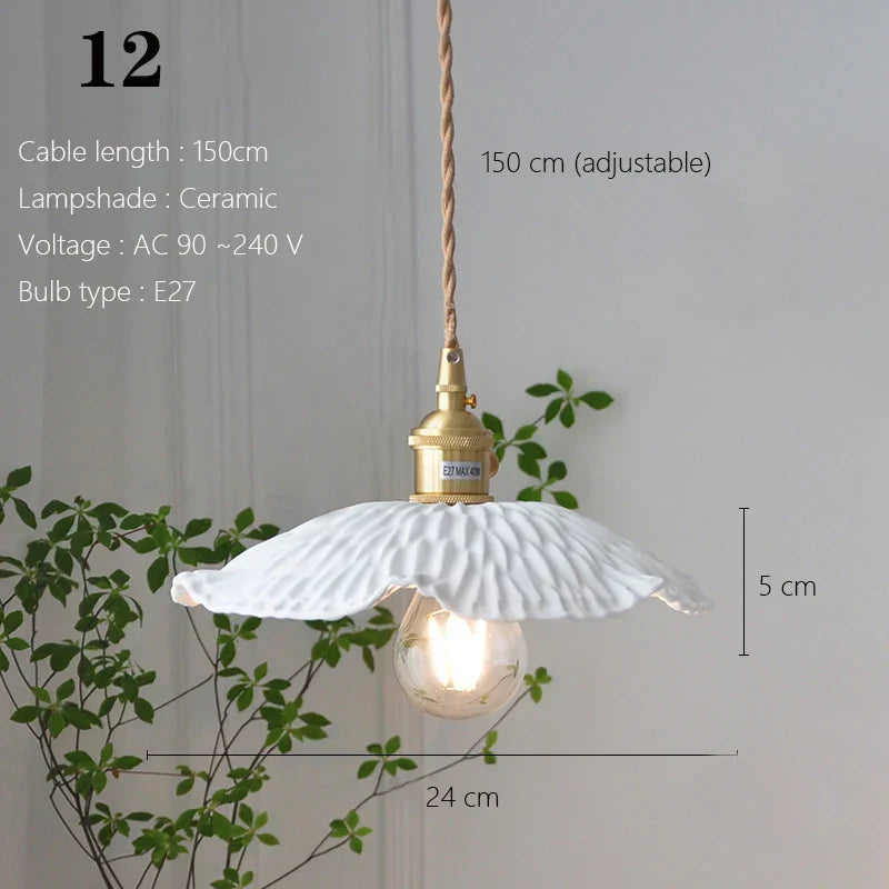 Japanese Ceramic Pendant Light