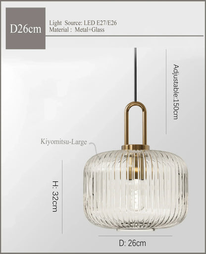 Japanese Glass Pendant Light