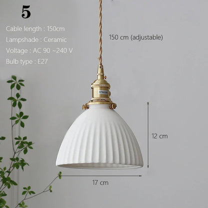 Japanese Ceramic Pendant Light