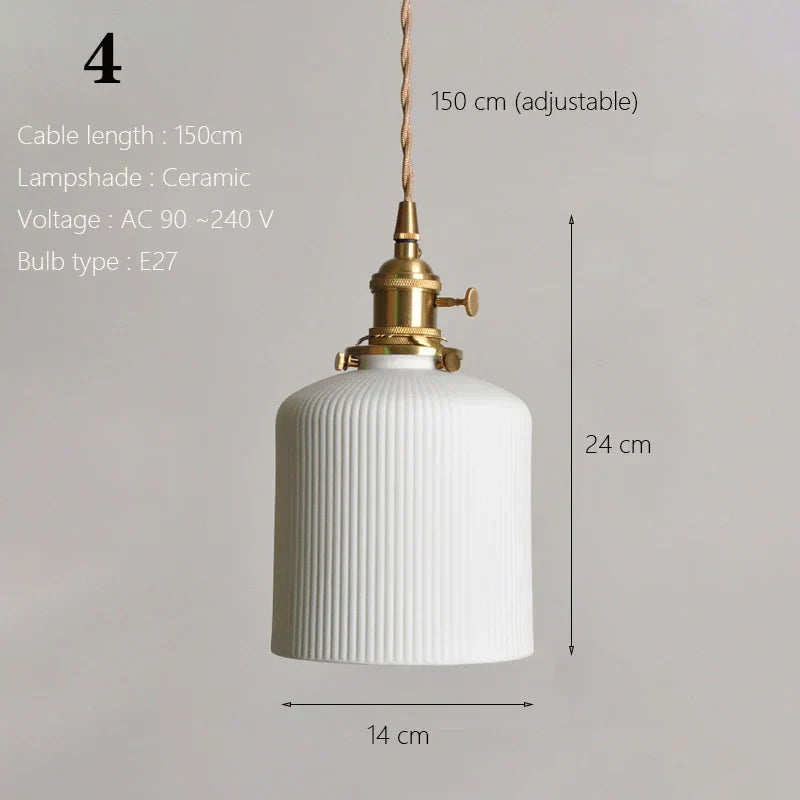 Japanese Ceramic Pendant Light