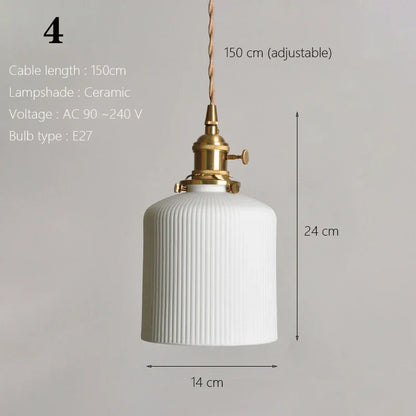 Japanese Ceramic Pendant Light