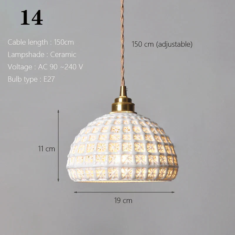 Japanese Ceramic Pendant Light