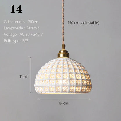 Japanese Ceramic Pendant Light