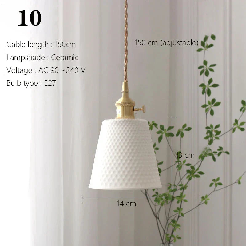 Japanese Ceramic Pendant Light