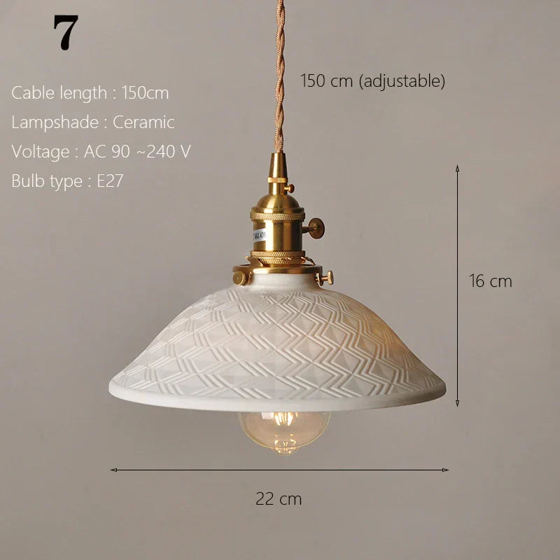 Japanese Ceramic Pendant Light