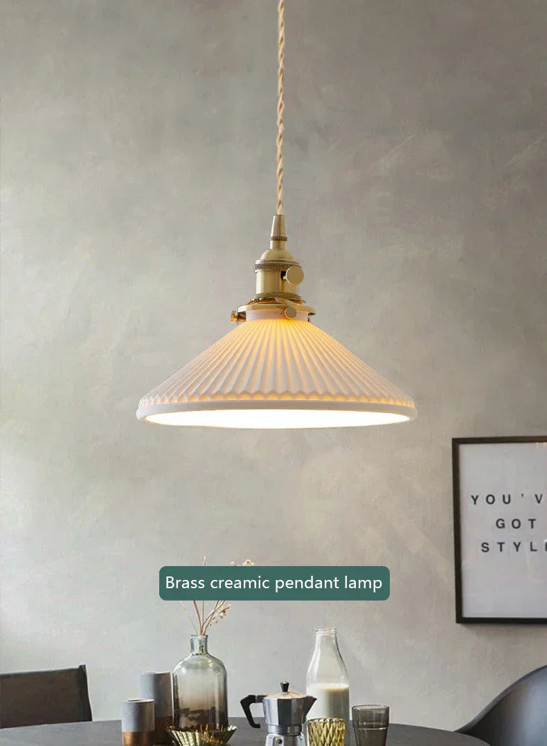Japanese Ceramic Pendant Light