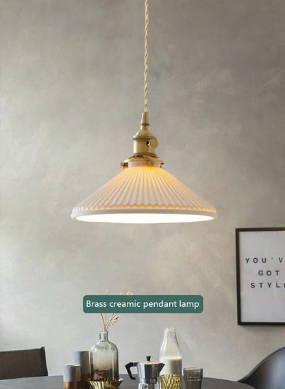 Japanese Ceramic Pendant Light