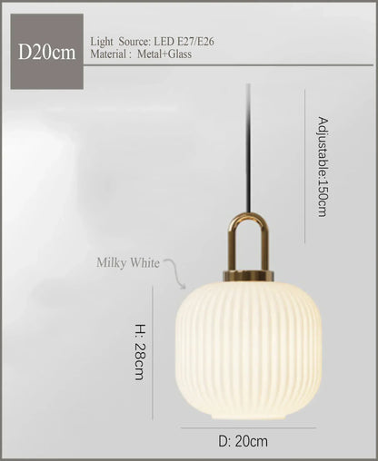Japanese Glass Pendant Light