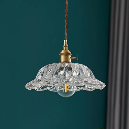 Pendant Lamp Copper Glass Hanging Light