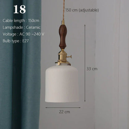 Japanese Ceramic Pendant Light