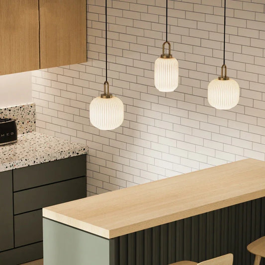 Japanese Glass Pendant Light