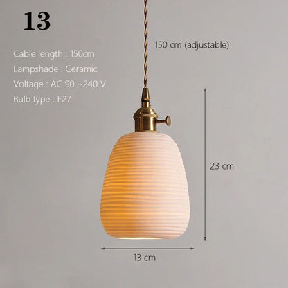 Japanese Ceramic Pendant Light