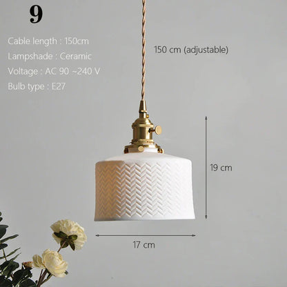 Japanese Ceramic Pendant Light