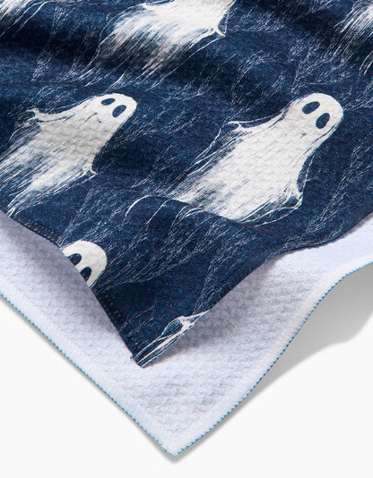 Ghosting Around Geometry Tea Towel