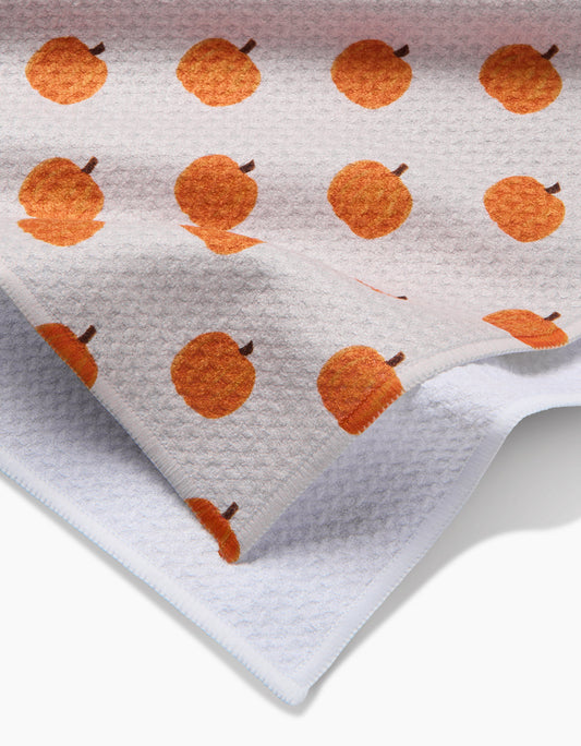 Pumpkin Patchwork Geometry Tea Towel